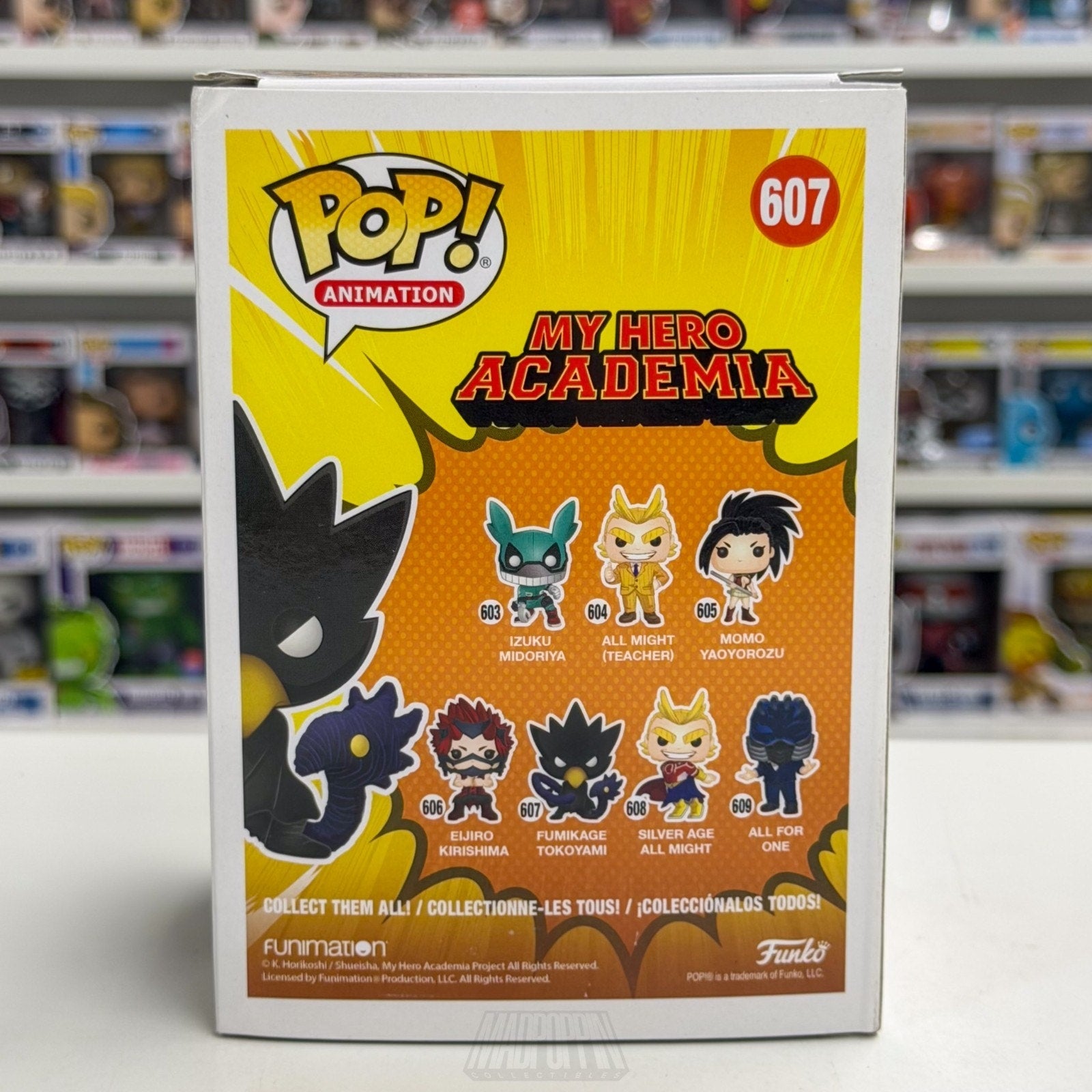 Funko Pop Anime My Hero Academia Fumikage Tokoyami 607 Japan Manga Vinyl Figure