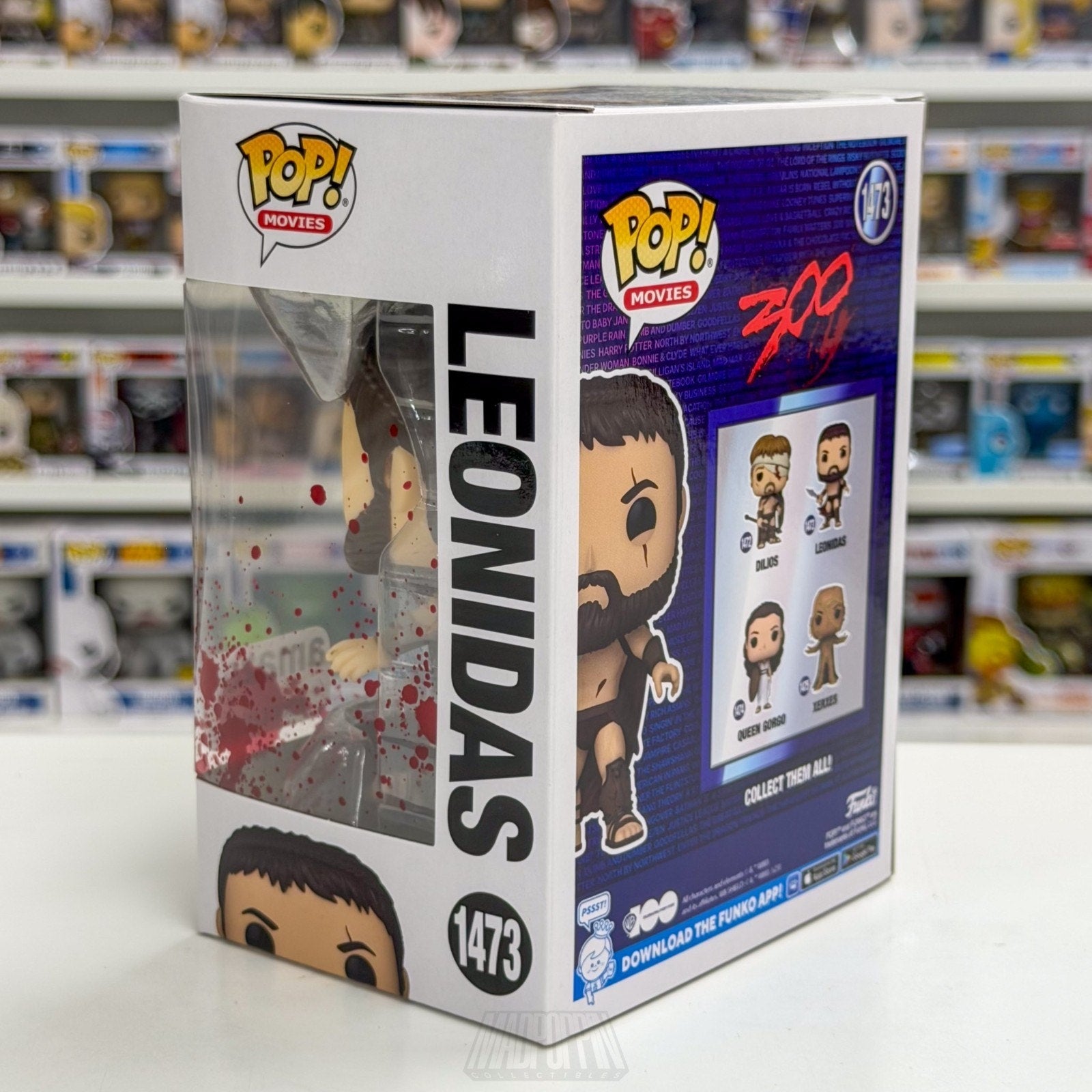 Funko Pop Movies 300 Leonidas Bloody Amazon 1473 Greek Sparta Toy Vinyl Figure