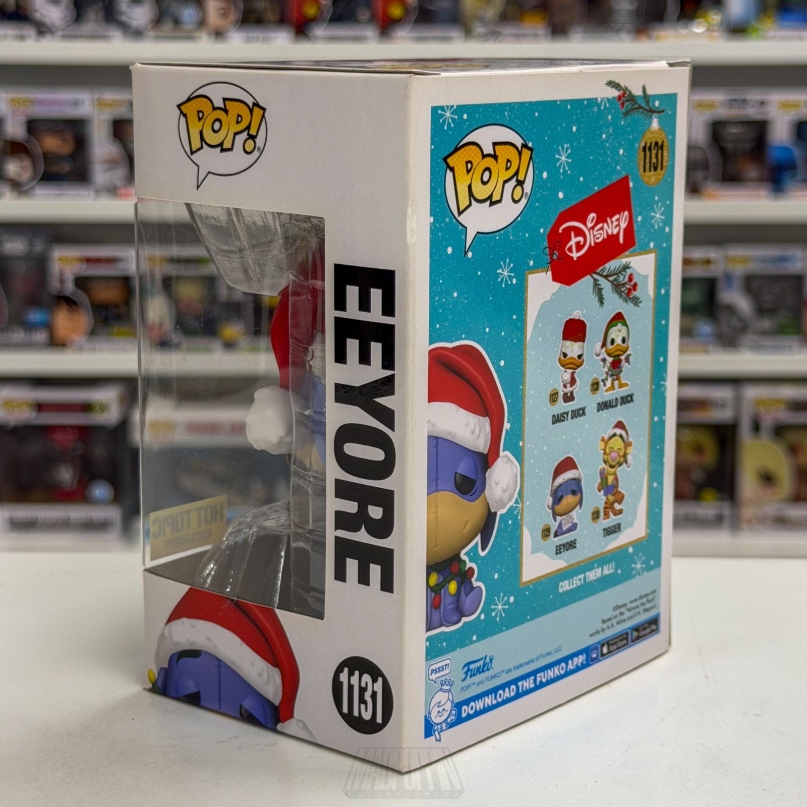 Funko Pop Disney Winnie the Pooh Eeyore Santa Hat Hot Topic 1131 Vinyl Figure