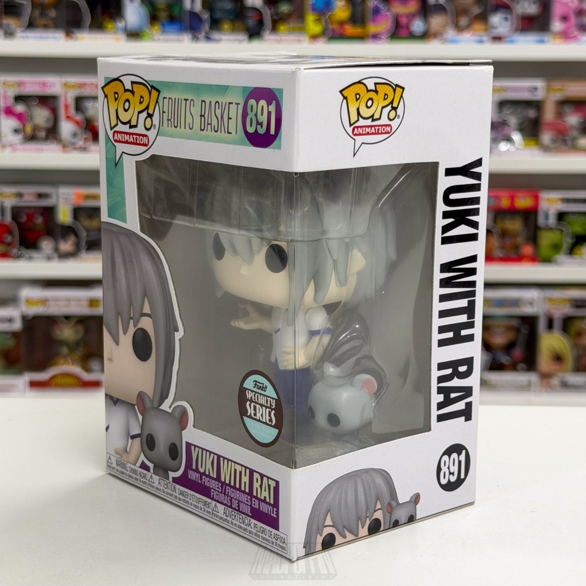 Funko Pop Anime Fruits Basket Yuki Sohma w/Rat Specialty Series 891 Vinyl Figure