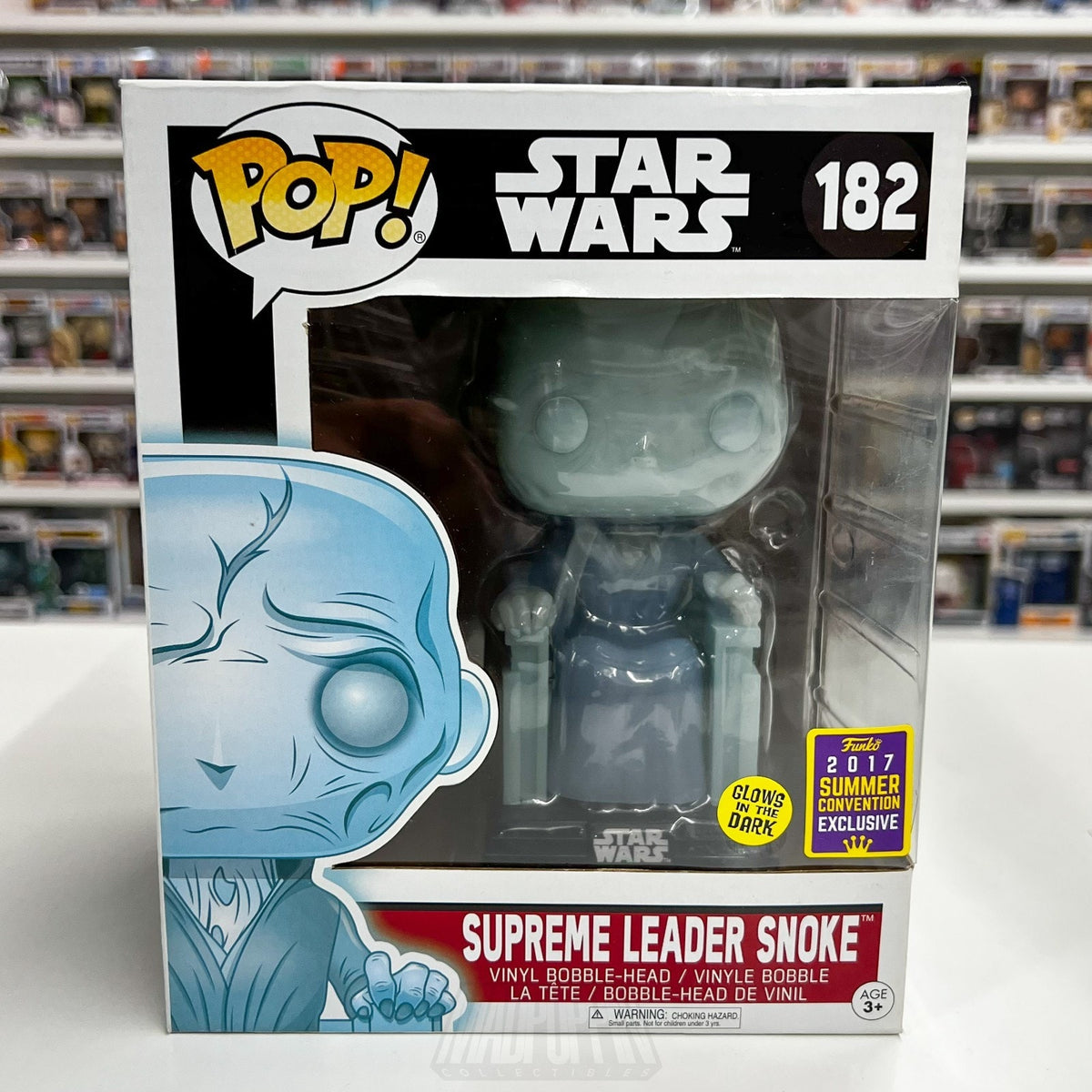 Funko Pop Star Wars Supreme Leader Snoke Glow SDCC 182 Sith Toy Vinyl 6" Figure
