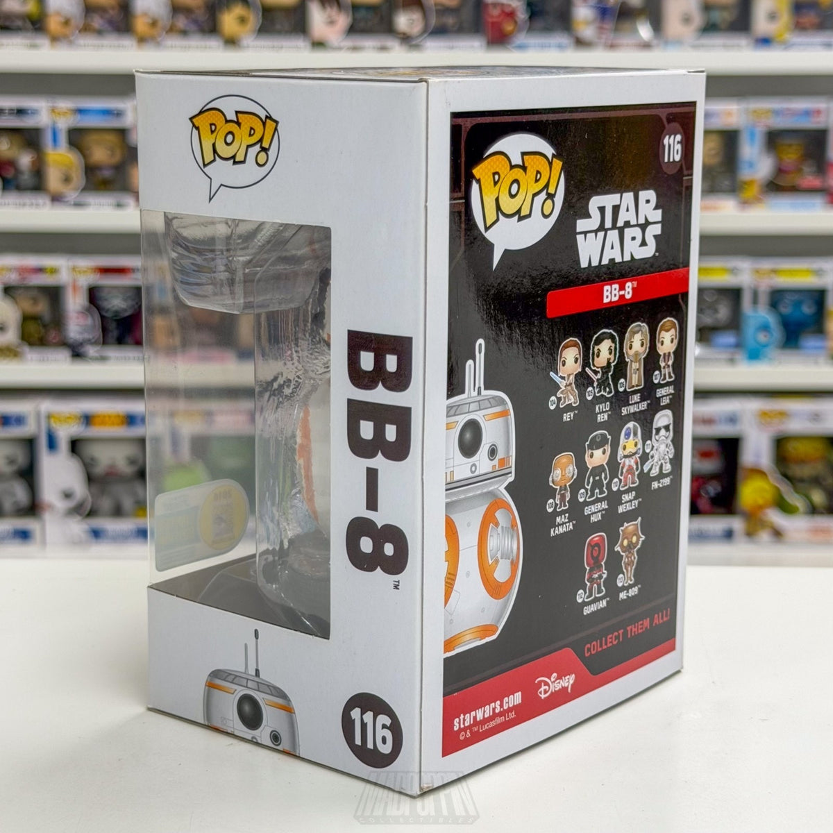 Funko Pop Star Wars Episode 7 BB-8 Thumbs Up SDCC Official Con Sticker 116 Vinyl