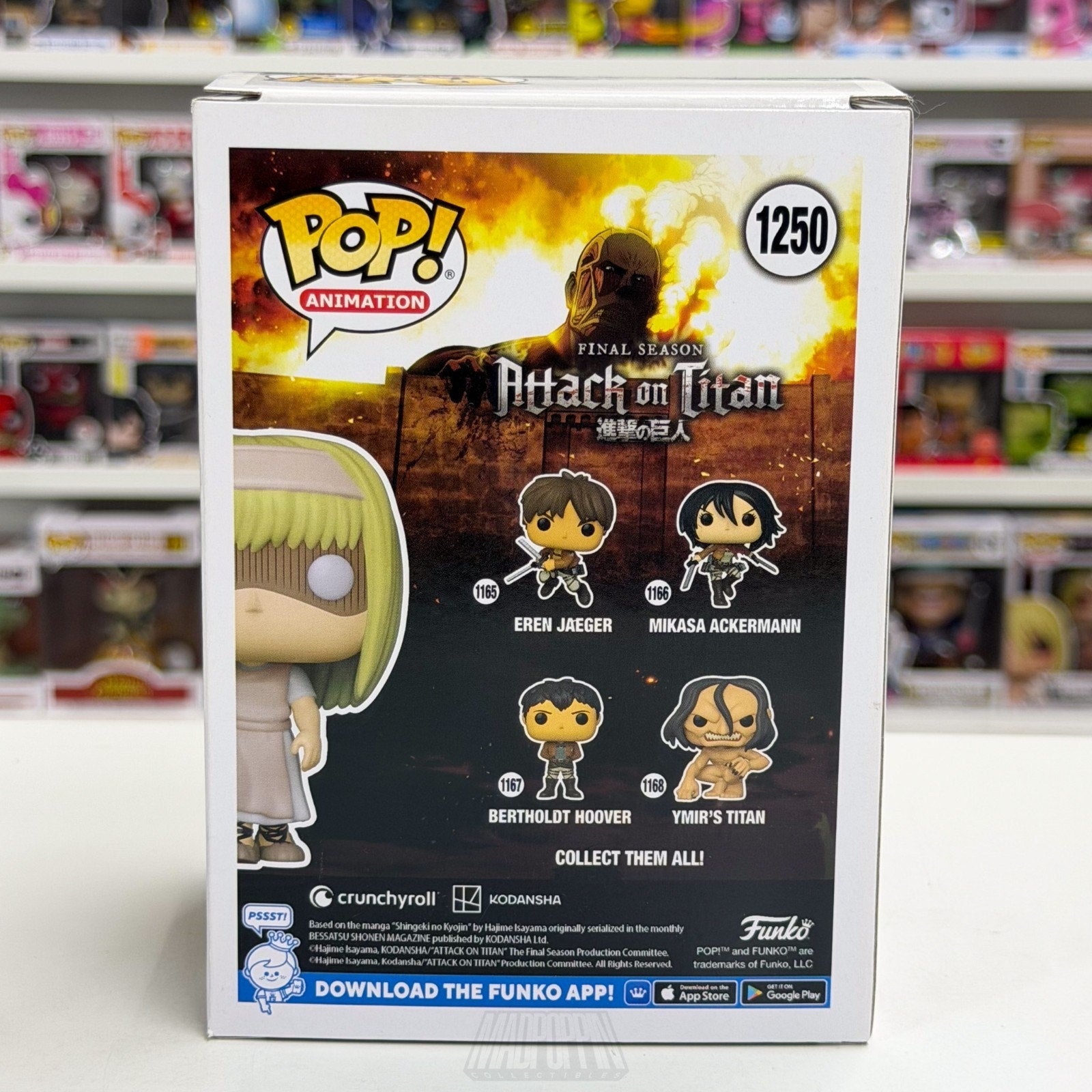 Funko Pop Anime Attack on Titan Ymir Fritz GameStop 1250 Japan Manga Toy Figure