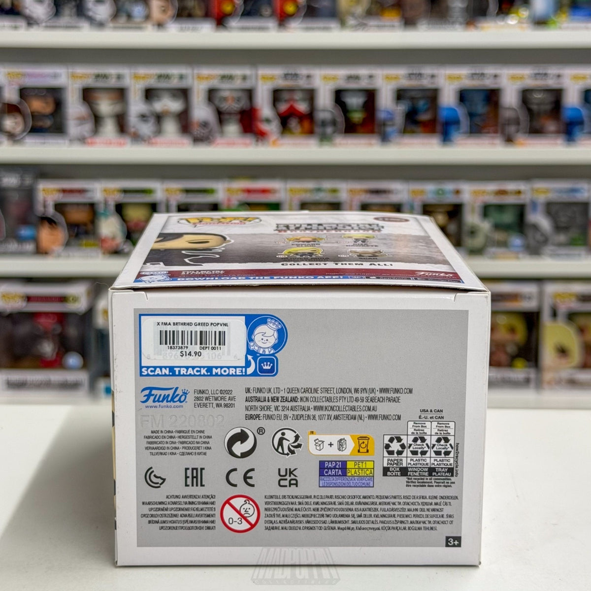Funko Pop Anime Fullmetal Alchemist Greed Hot Topic 1180 Manga Toy Vinyl Figure