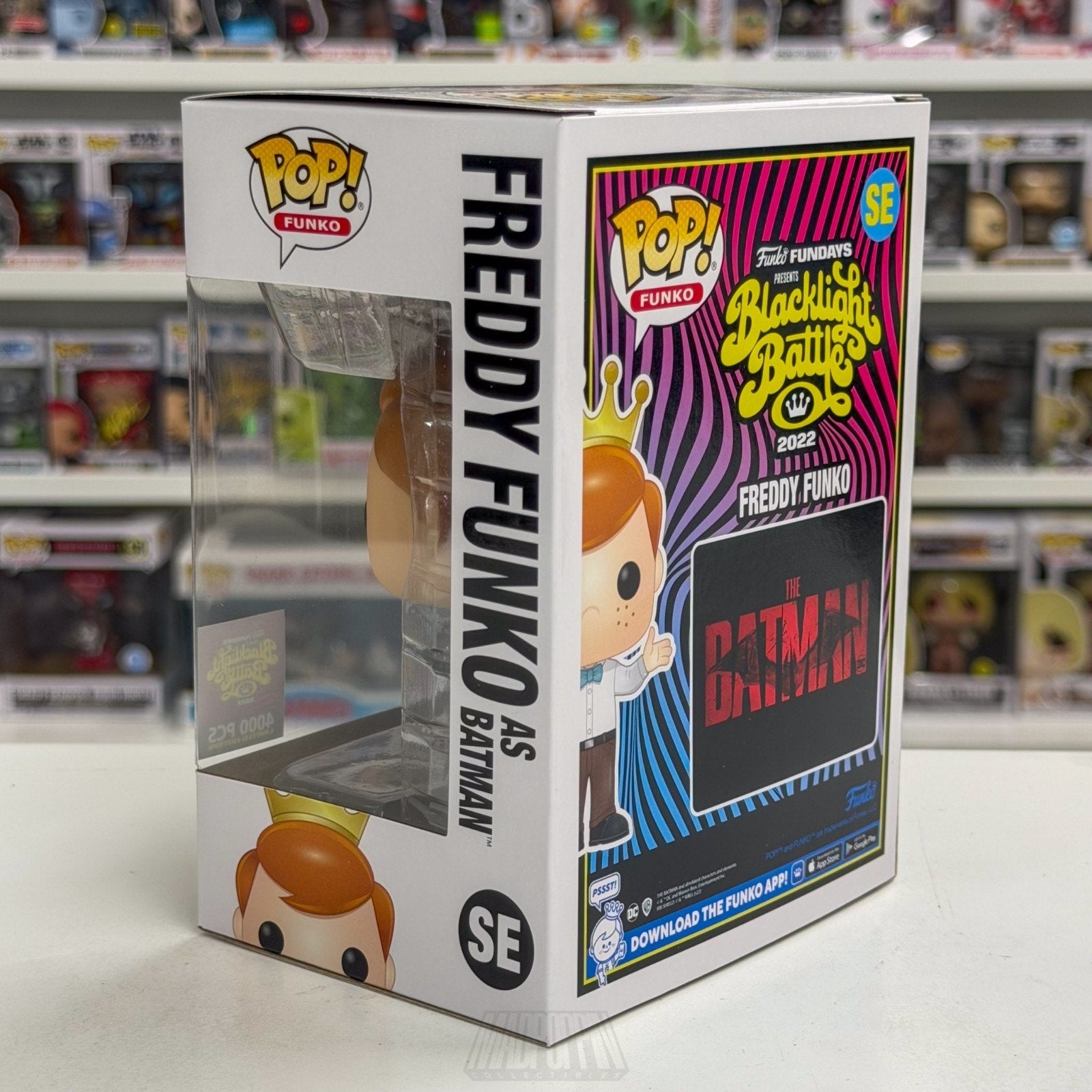 Funko Pop Fundays Blacklight Battle Freddy as Batman SE DC Heroes Vinyl Figure