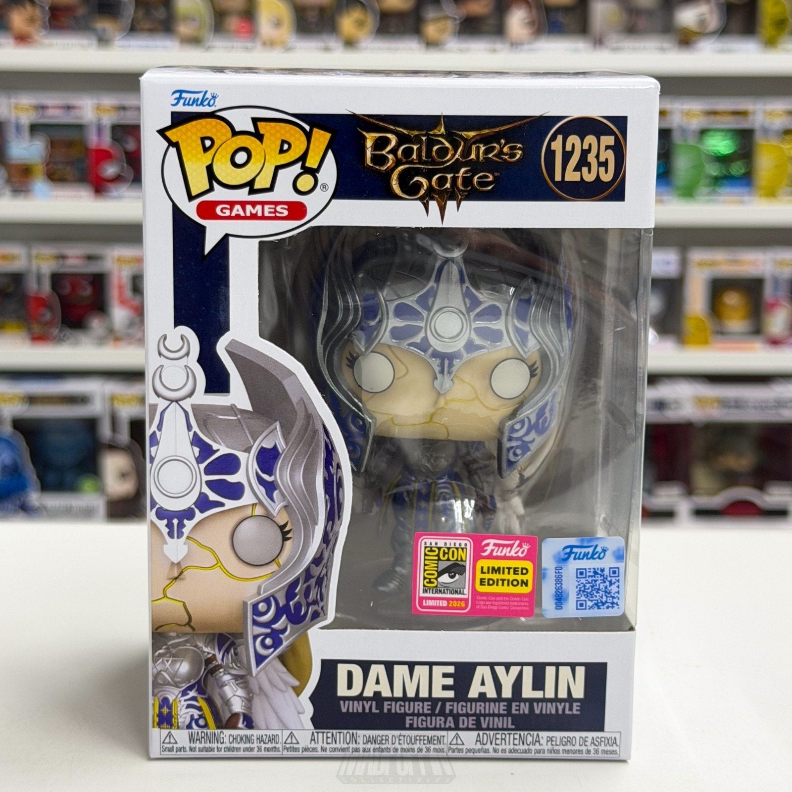 Funko Pop Games Baldur’s Gate Dame Aylin 1235 SDCC 2026 Toy OFFICIAL CON STICKER