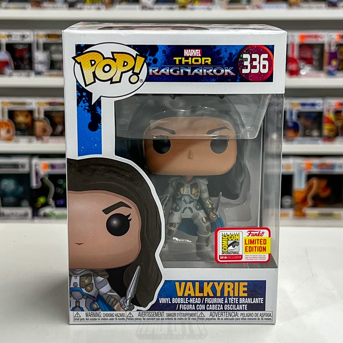 Funko Pop Marvel Thor Ragnarok Valkyrie Battle Outfit 336 SDCC 2018 Vinyl Figure