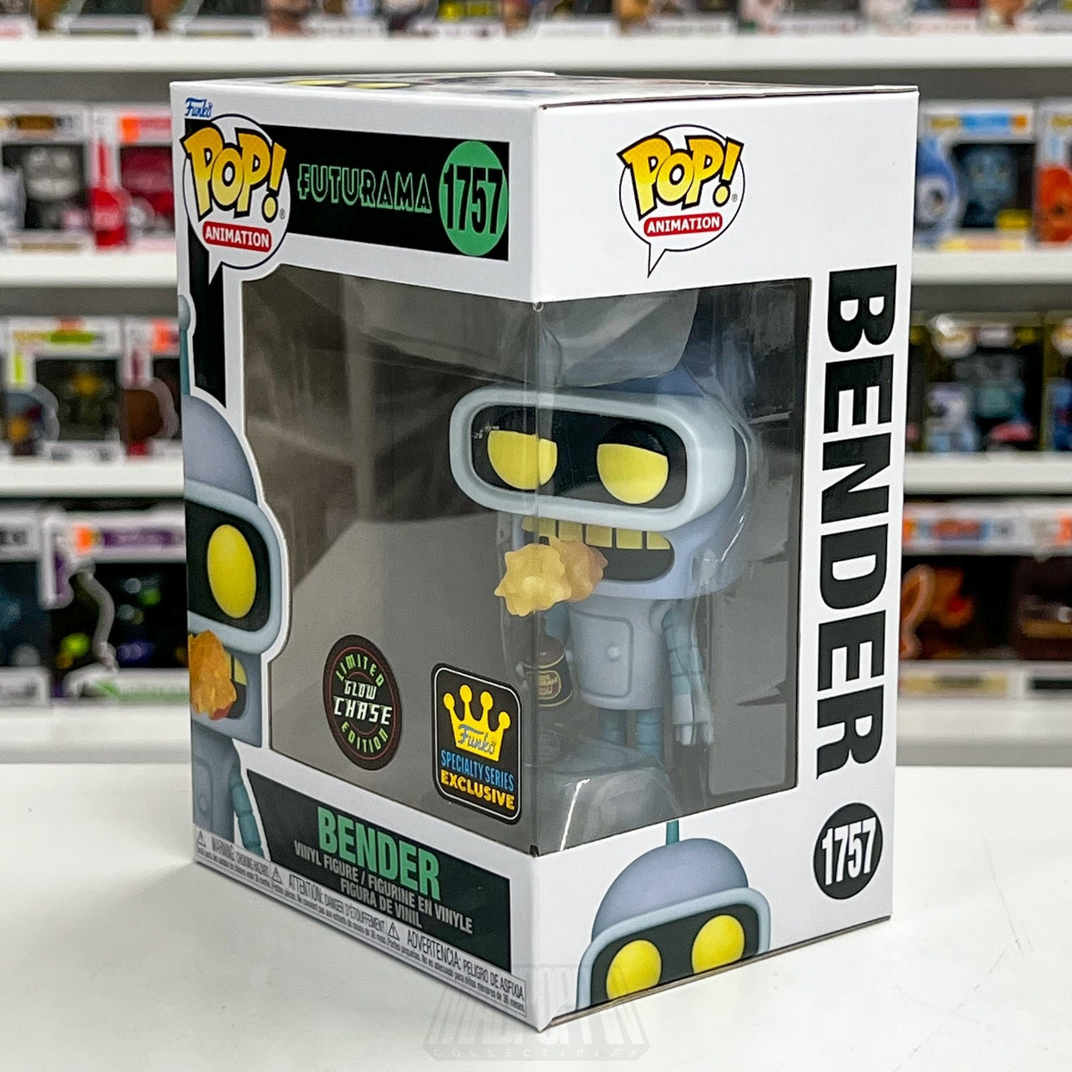 Funko Pop Animation Futurama Bender Specialty Series Chase Glow 1757 Figure Toy