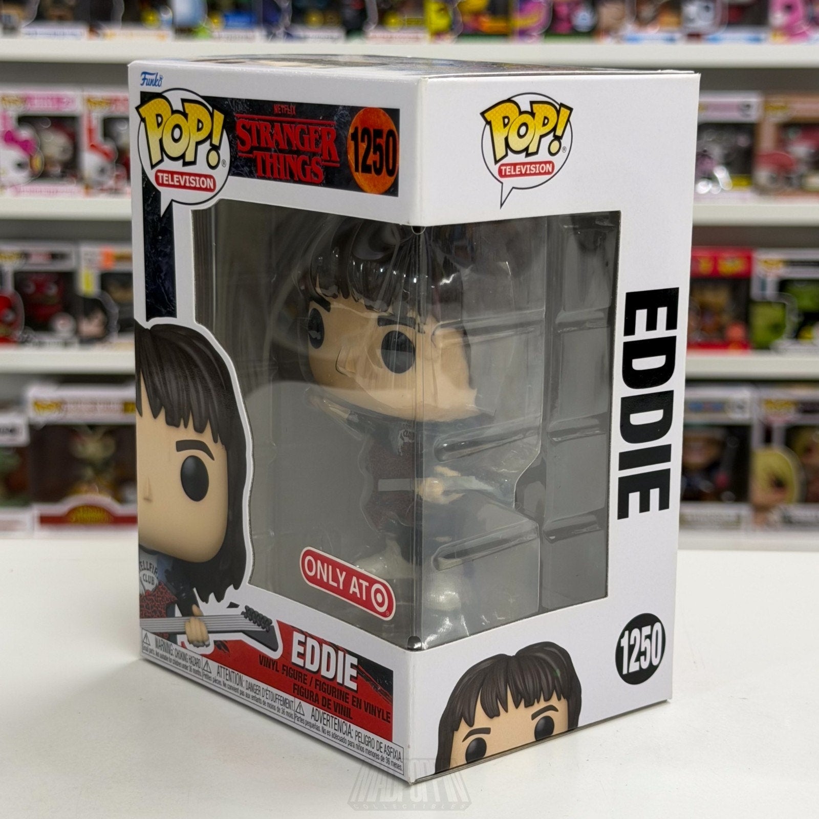 Funko Pop TV Stranger Things Eddie w/Guitar Target 1250 Season 4 Vinyl Figure