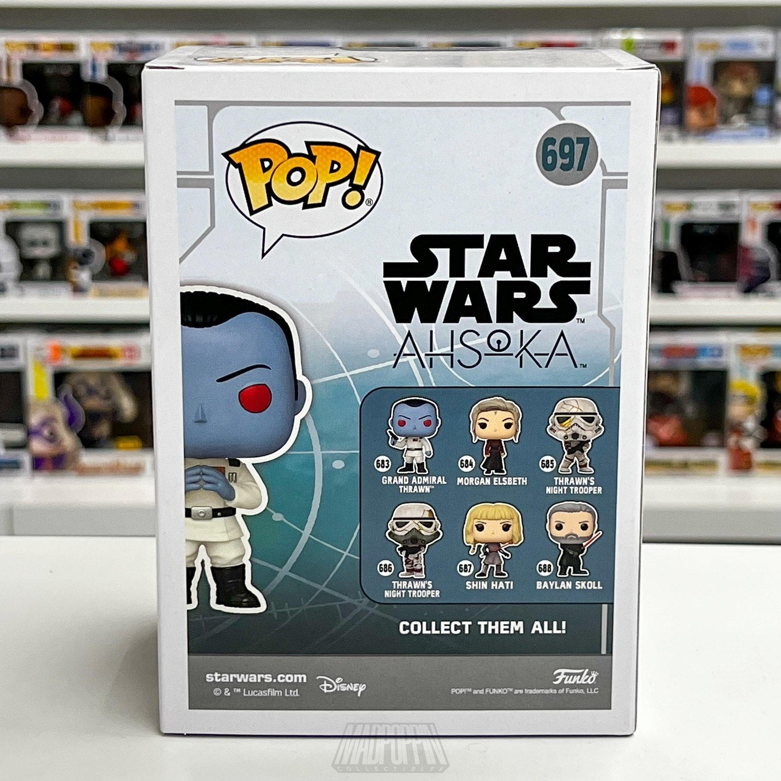 Funko Pop Star Wars Ahsoka Grand Admiral Thrawn Diamond SDCC 697 Vinyl Figure