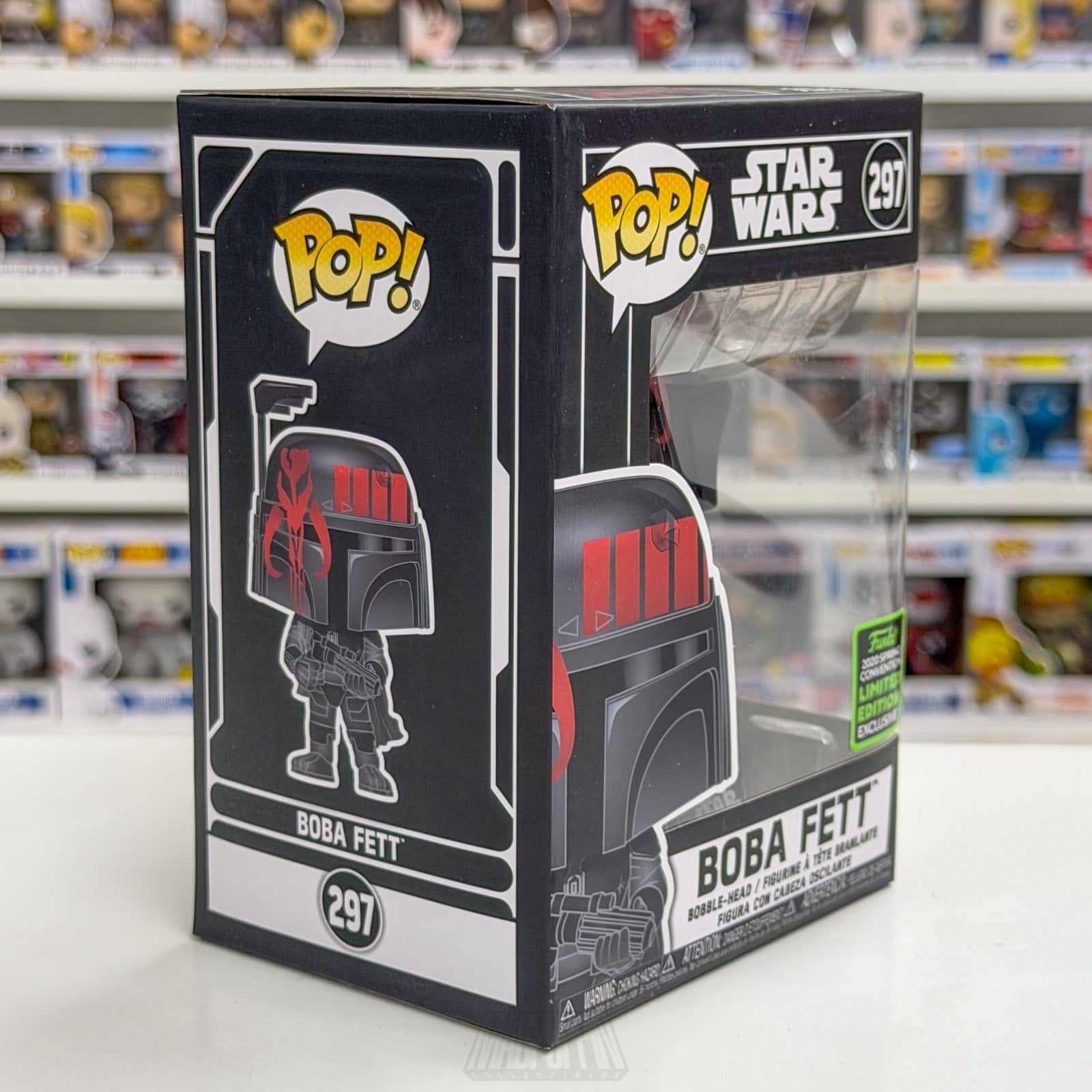 Funko Pop Star Wars Boba Fett Futura Black ECCC 297 Bounty Hunter Vinyl Figure