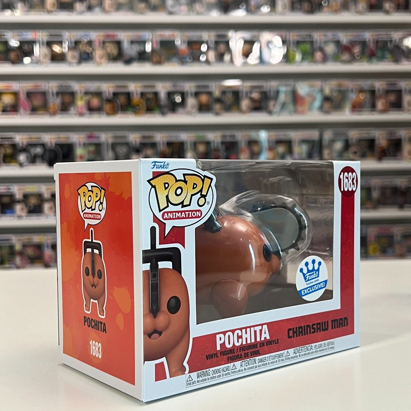 Funko Pop Anime Chainsaw Man Pochita Standing Exclusive 1683 Dog Vinyl Figure