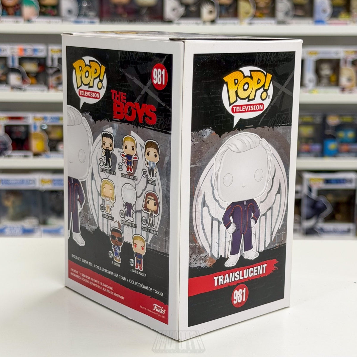 Funko Pop TV The Boys Translucent 981 Invisible Seven Supe Vought Vinyl Figure