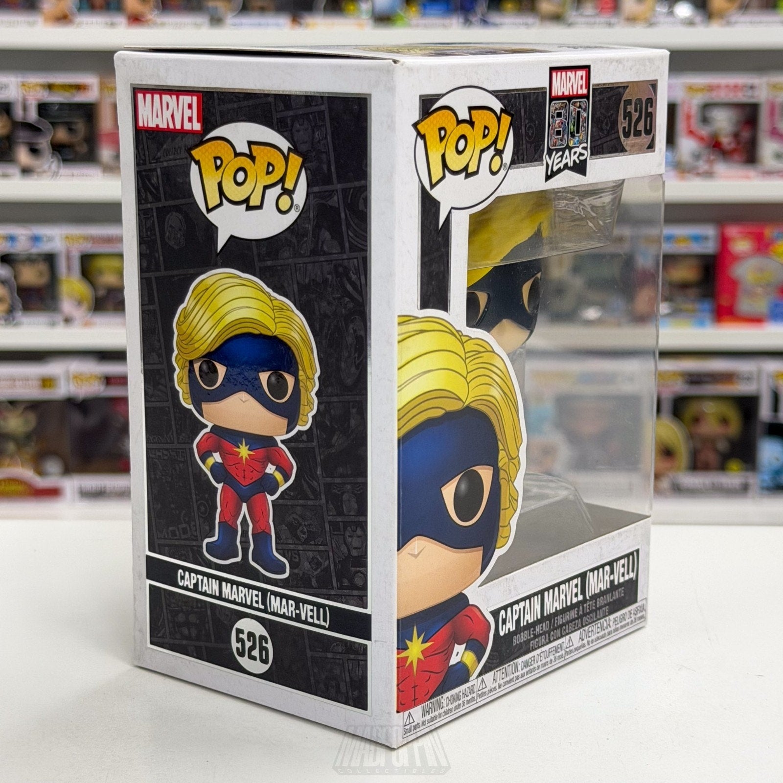 Funko Pop Marvel 80 Years Captain Marvel Mar-Vell 526 Superhero Toy Vinyl Figure