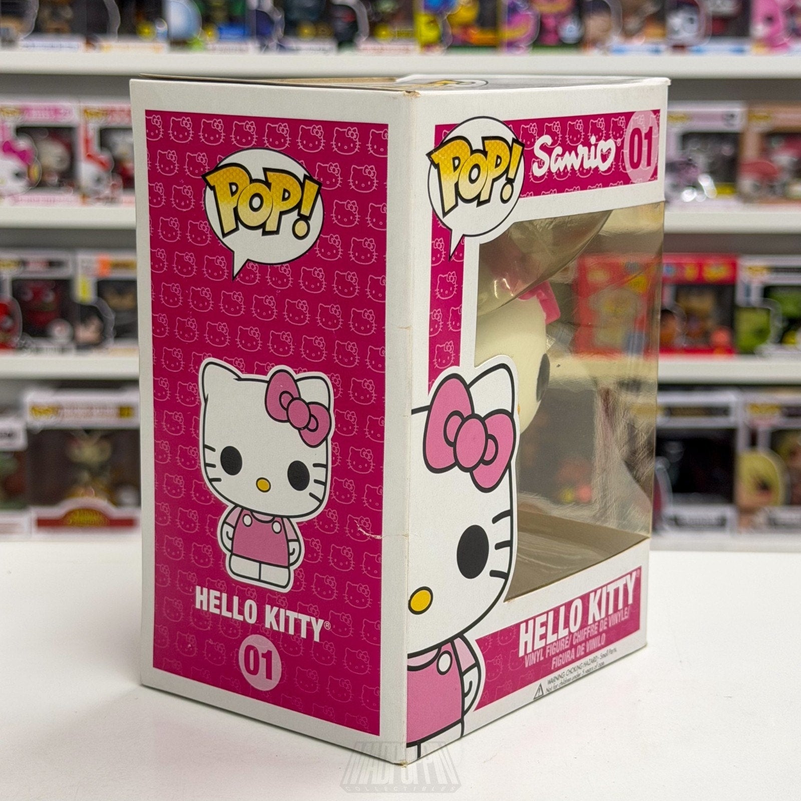 Funko Pop Sanrio Hello Kitty w/Bow 01 Pink Outfit Vaulted RARE Toy Vinyl Figure