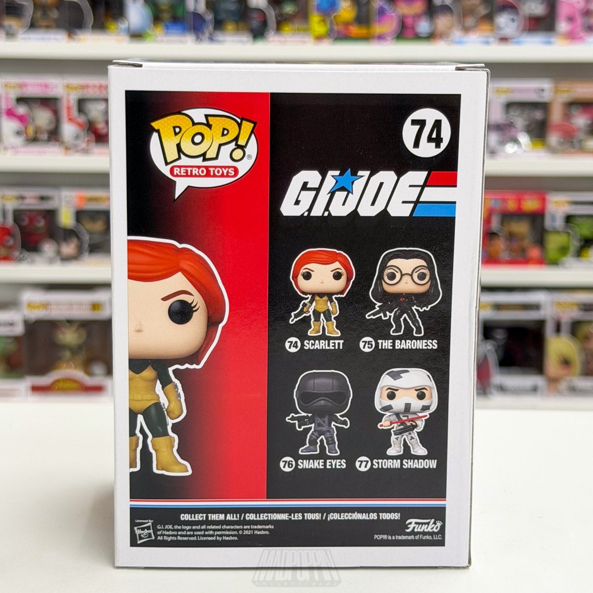Funko Pop Retro Toys GI Joe Real American Hero Scarlett 74 Cartoon 80s Figure