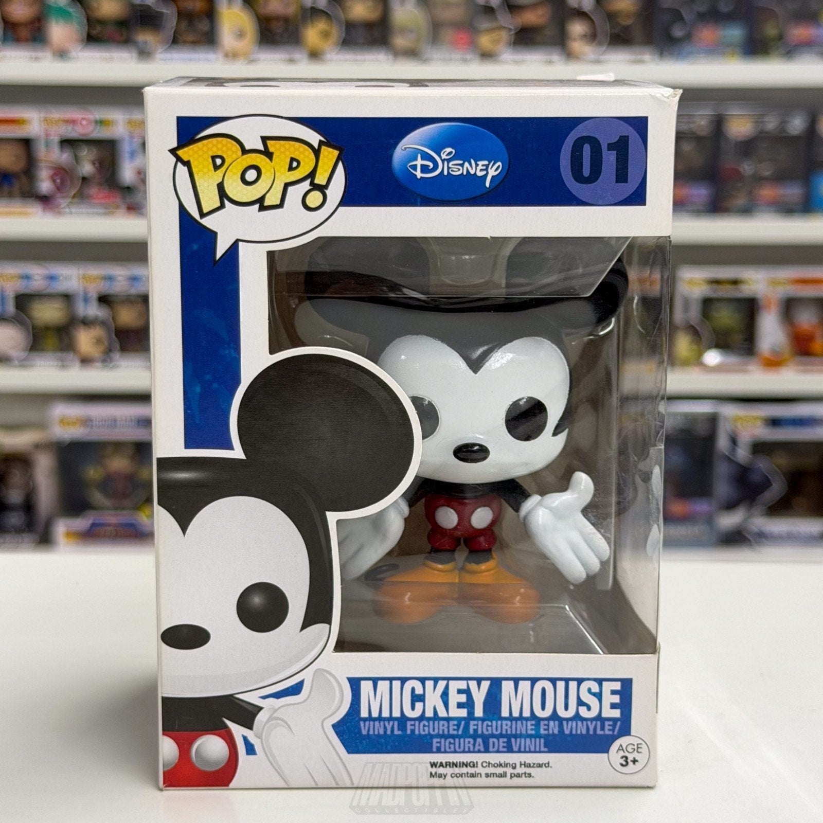 Funko Pop Disney Mickey Mouse Blue Logo Original 01 Mascot Walt Toy Vinyl Figure