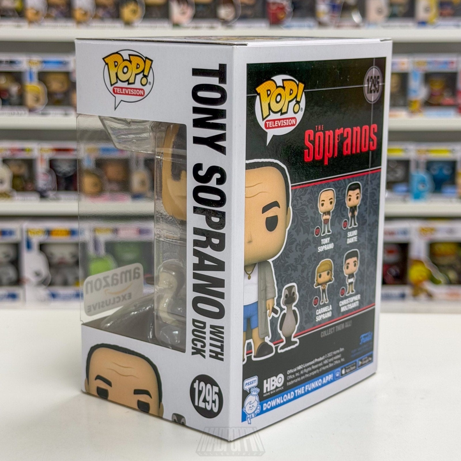 Funko Pop TV HBO Tony Soprano w/Duck Amazon 1295 Italian Mafia Toy Vinyl Figure