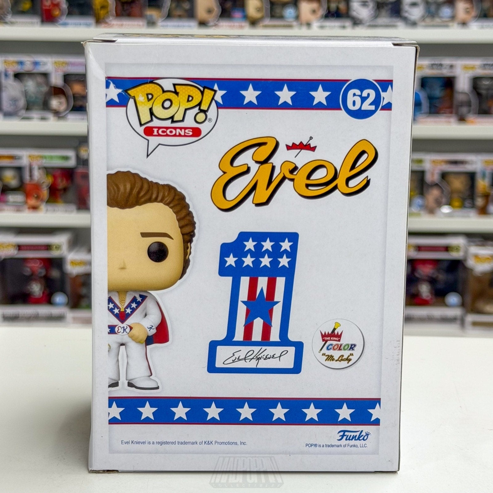 Funko Pop Icons Evel Knievel 62 American Stunt Performer Entertainer Toy Figure