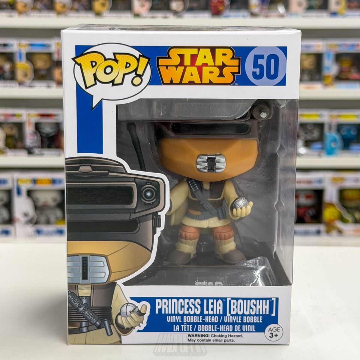Funko Pop Star Wars Princess Leia Boushh Blue Box 50 Bounty Hunter Vinyl Figure
