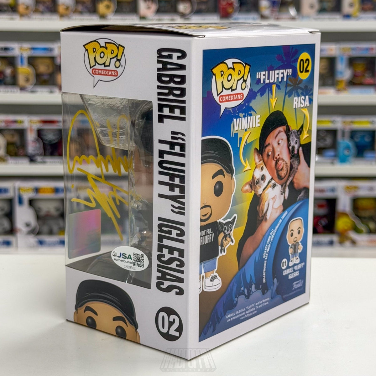 Funko Pop Comedians Gabriel Fluffy Iglesias Signed Auto JSA 02 Toy Vinyl Figure