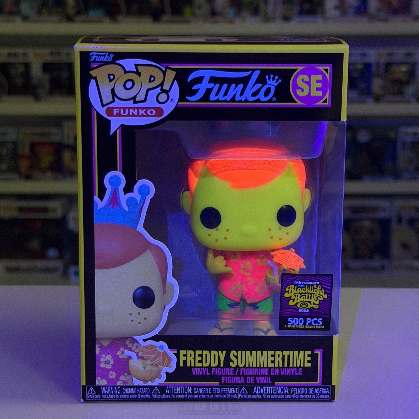 Funko Pop Fundays Blacklight Battle Freddy Summertime SE 500 PCS Vinyl Figure