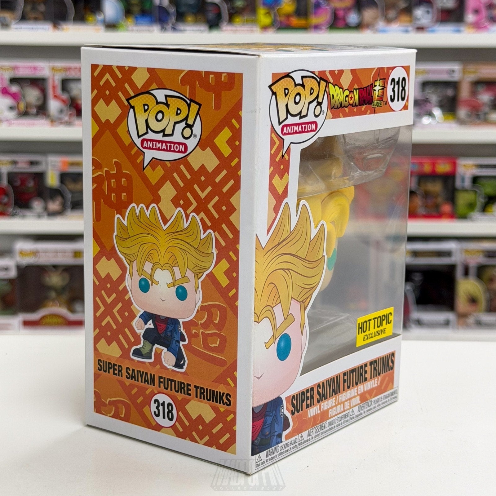 Funko Pop Anime Dragon Ball Super Saiyan Future Trunks Hot Topic 318 Toy Figure