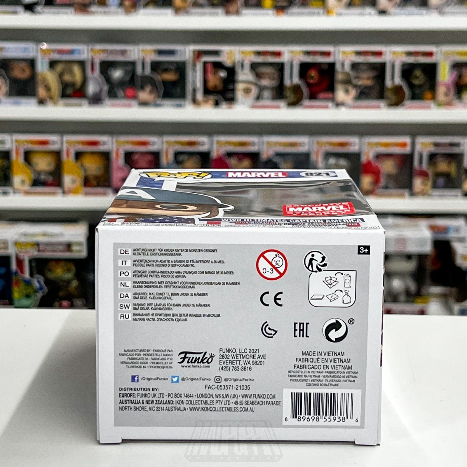 Funko Pop Marvel Collector Corps WWII Ultimates Captain America 821 Vinyl Figure