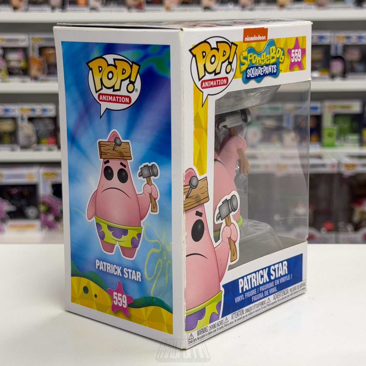 Funko Pop Animation SpongeBob SquarePants Patrick Star w/Hammer 559 Vinyl Figure