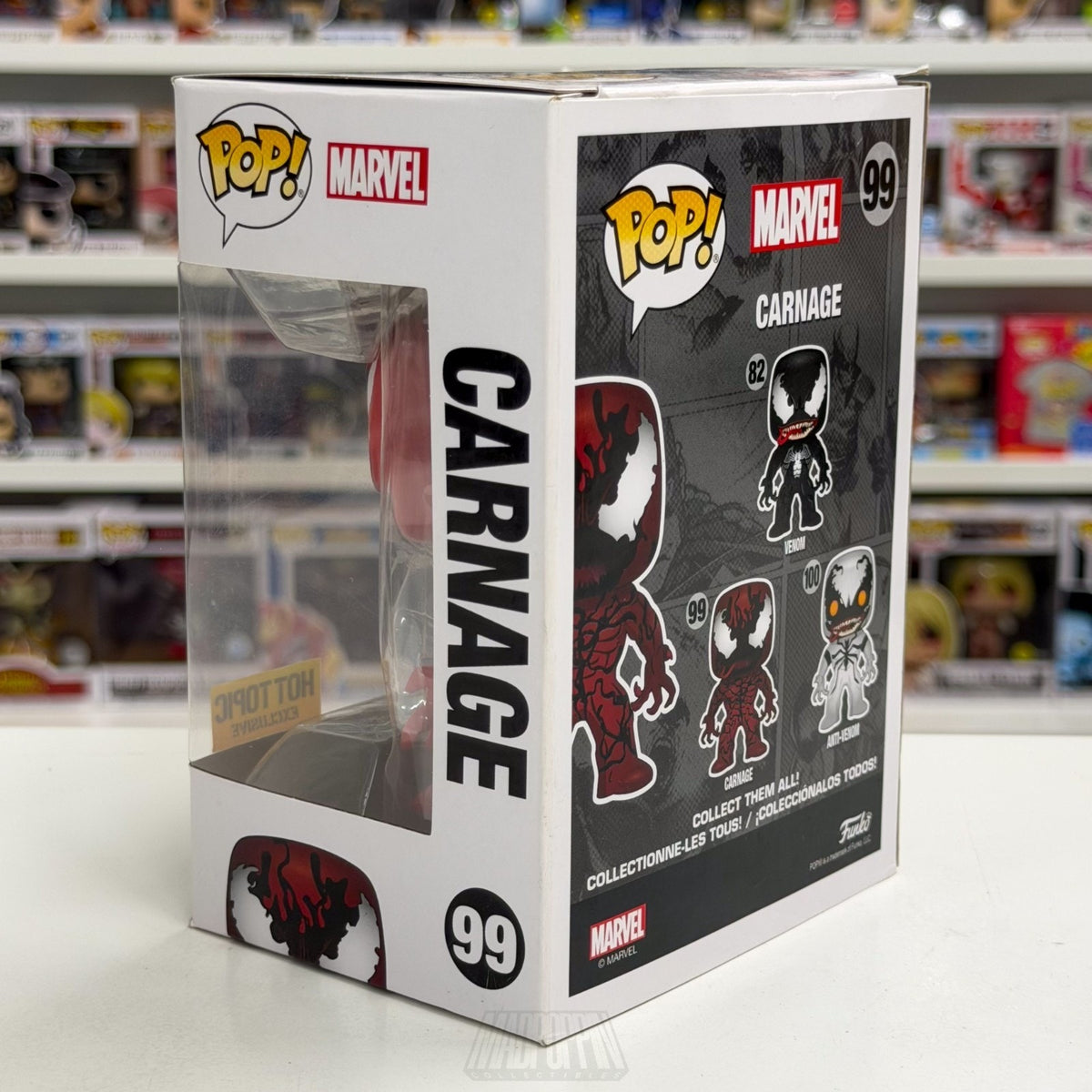 Funko Pop Marvel Carnage Hot Topic Exclusive 99 Symbiote Spider-Man Toy Figure