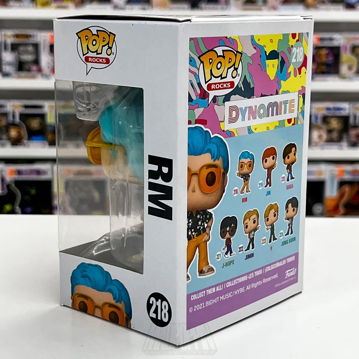Funko Pop Rocks BTS Dynamite RM 218 Rap Monster Boy Band Korean K-Pop Toy Figure