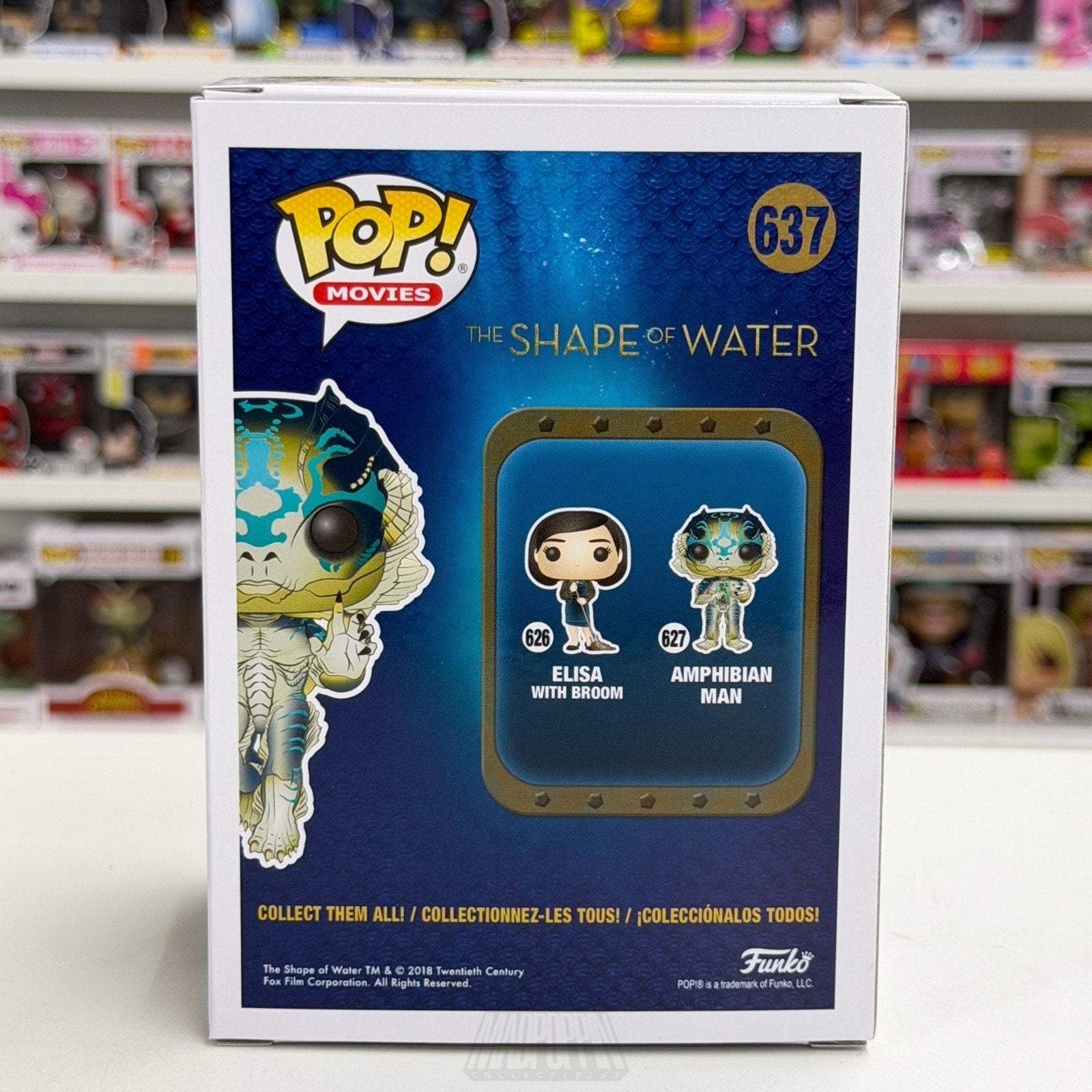 Funko Pop Movies Shape of Water Amphibian Man 637 Dark Fantasy Toy Vinyl Figure