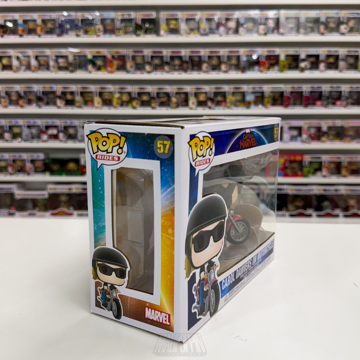 Funko Pop Rides Marvel Captain Carol Danvers on Motorcycle 57 Toy Vinyl Figure