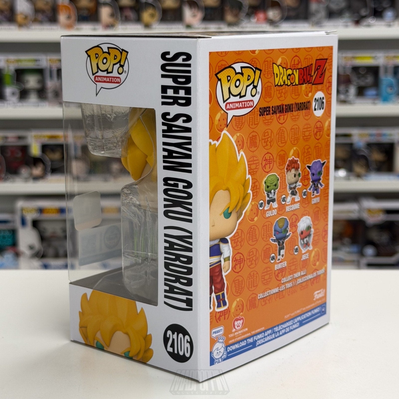 Funko Pop Anime DBZ Super Saiyan Goku Yardrat Toy Temple Glow Chase 2106 Figure