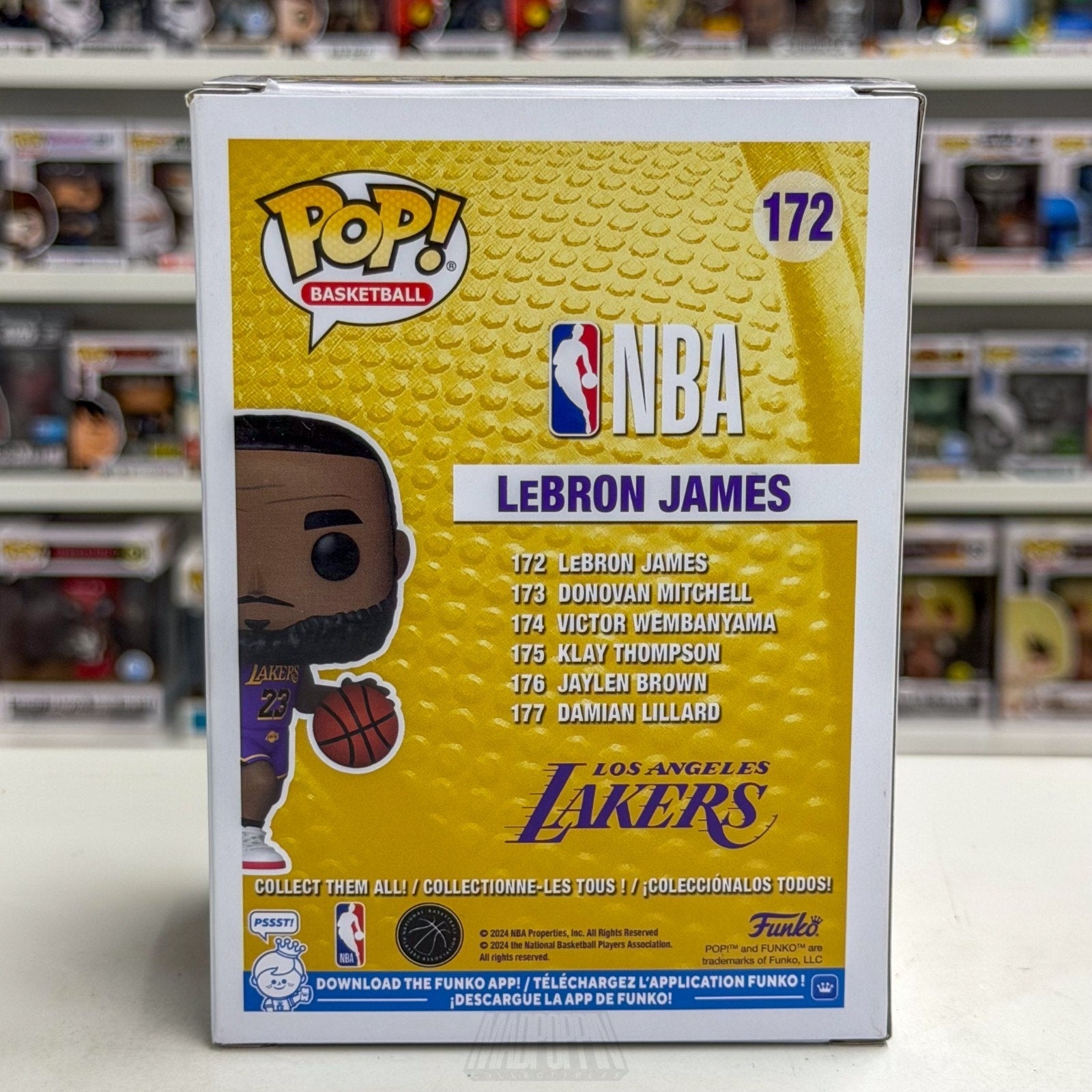 Funko Pop NBA Basketball Los Angeles Lakers LeBron James Purple 172 Vinyl Figure