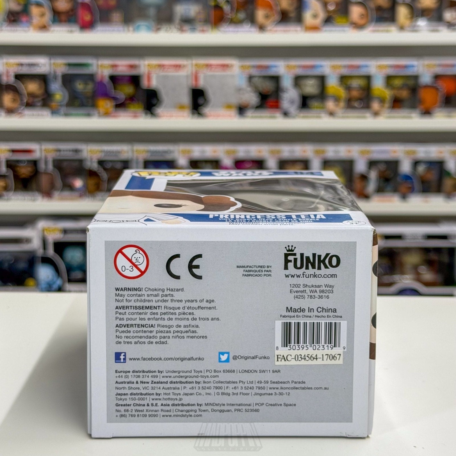 Funko Pop Star Wars Princess Leia Blue Box 04 Jedi Force Sci-Fi Toy Vinyl Figure