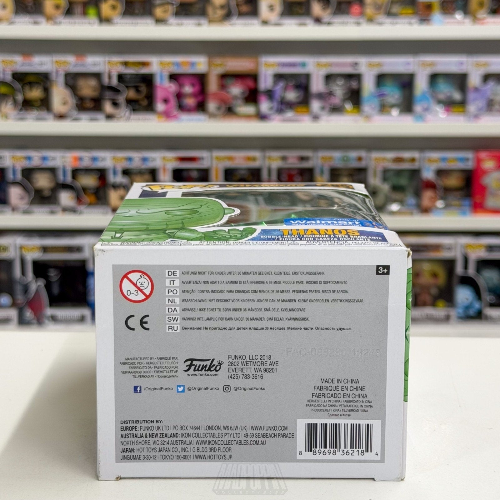 Funko Pop Marvel Avengers Infinity War Thanos Walmart Green Chrome 289 Figure