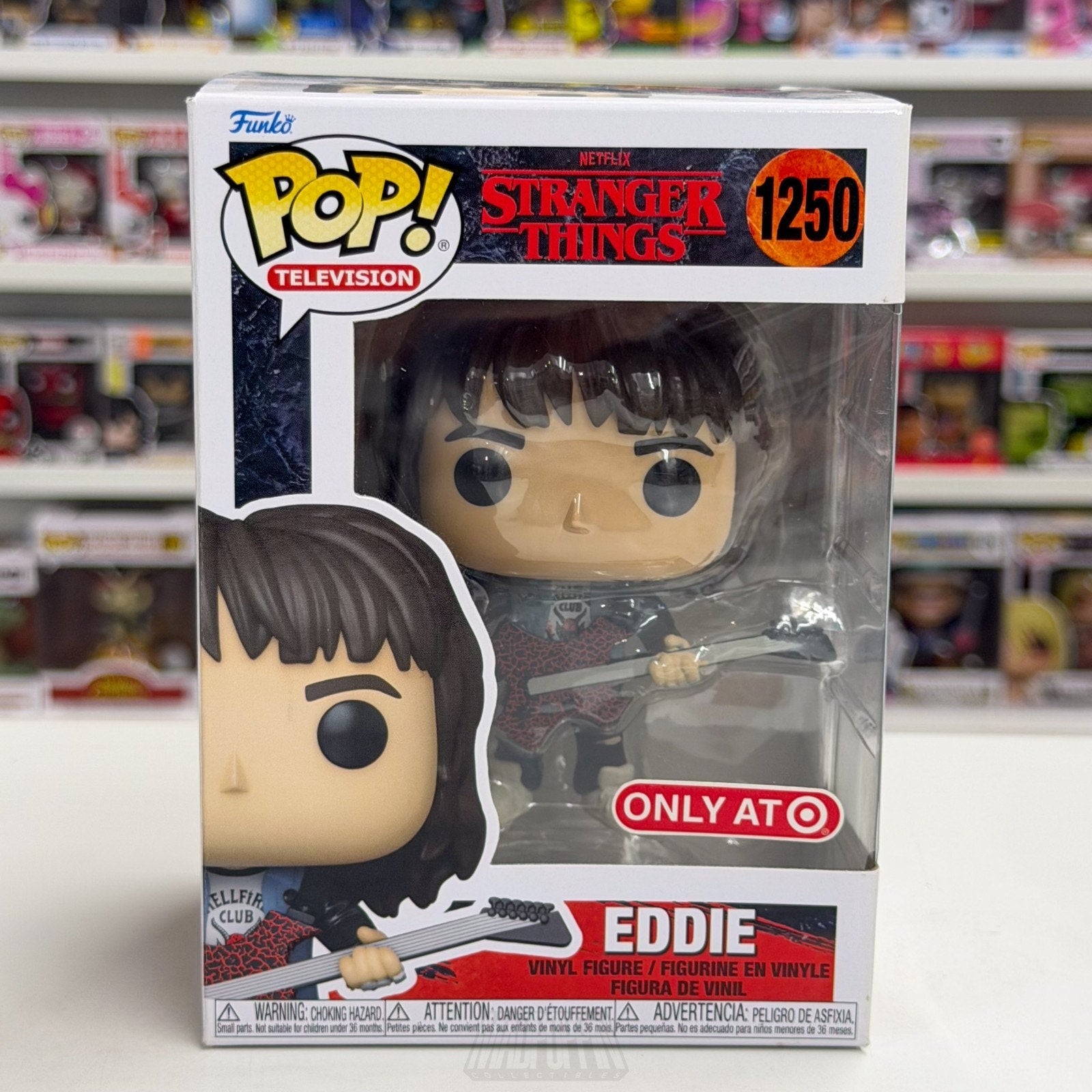 Funko Pop TV Stranger Things Eddie w/Guitar Target 1250 Season 4 Vinyl Figure