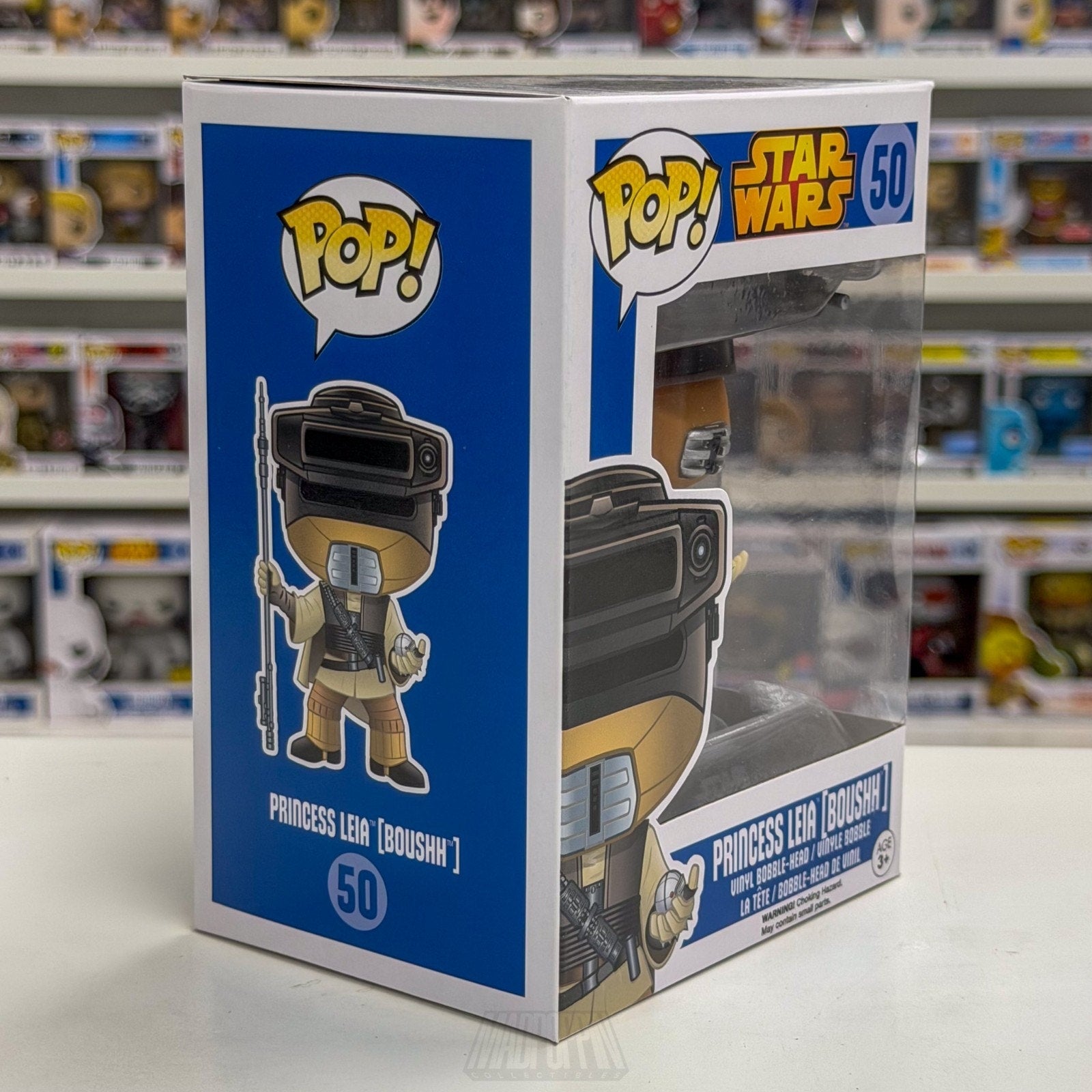 Funko Pop Star Wars Princess Leia Boushh Blue Box 50 Bounty Hunter Vinyl Figure