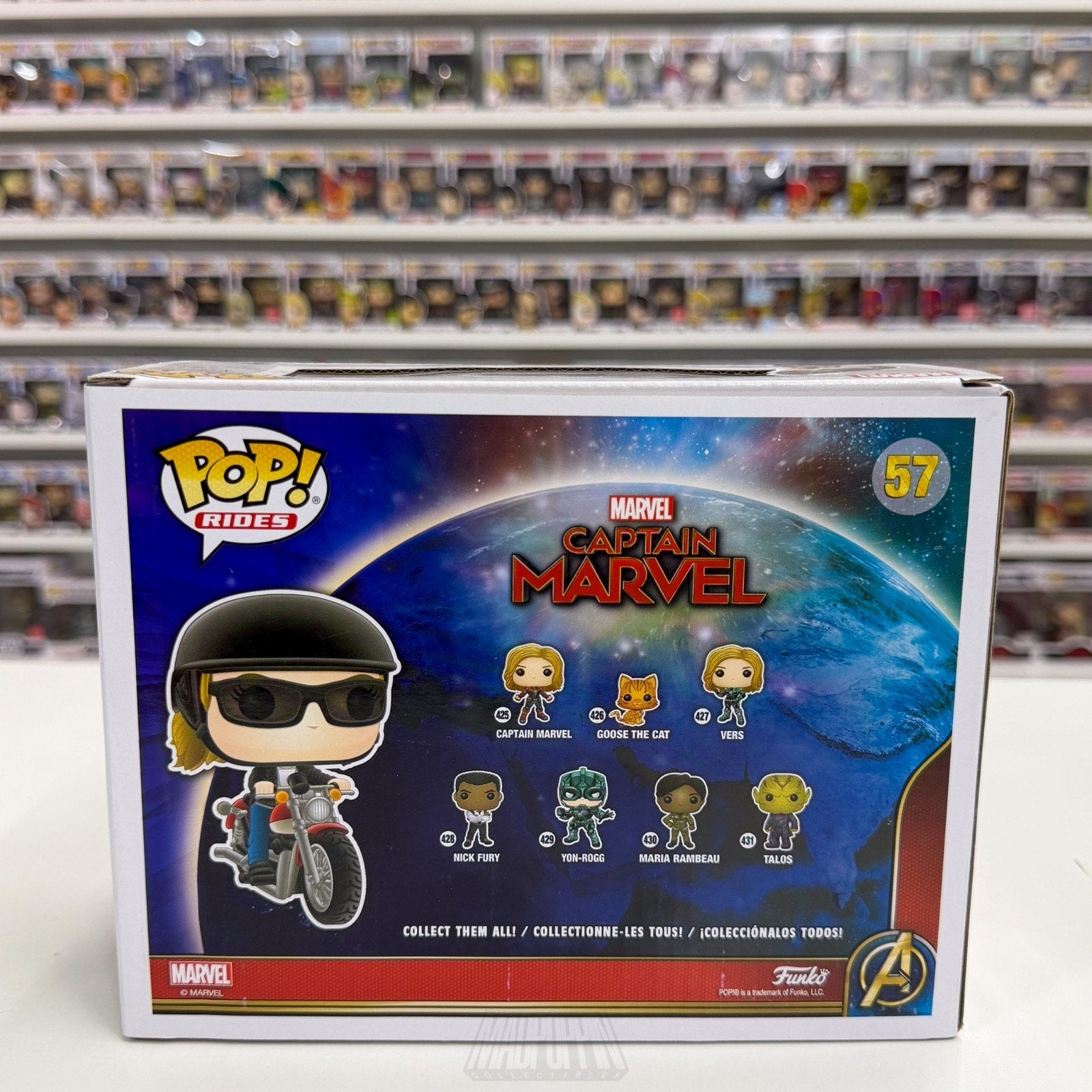 Funko Pop Rides Marvel Captain Carol Danvers on Motorcycle 57 Toy Vinyl Figure