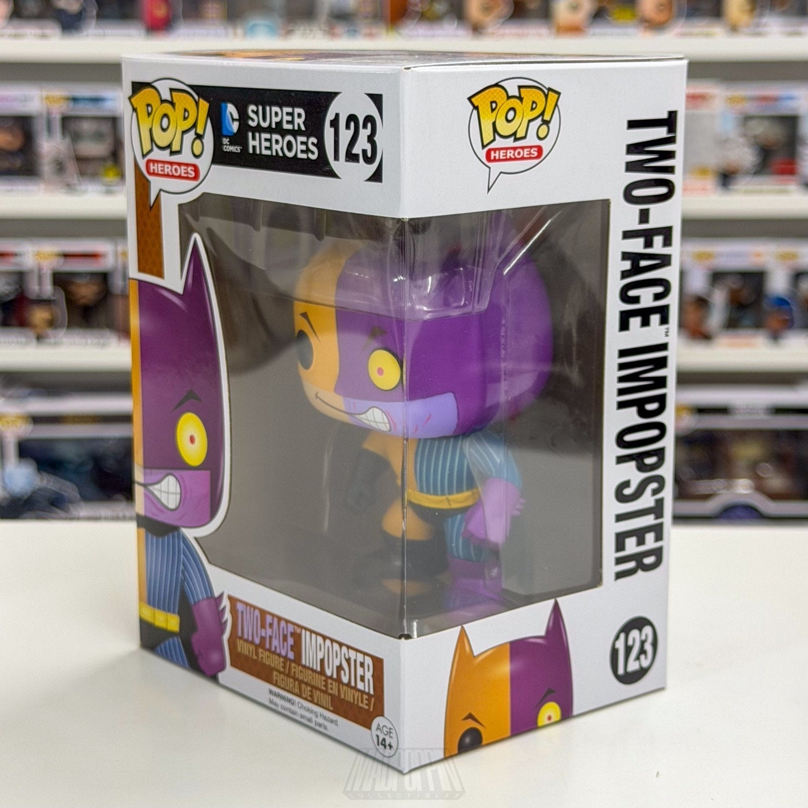 Funko Pop DC Super Heroes Two-Face Impopster Batman 123 Harvey Dent Vinyl Figure