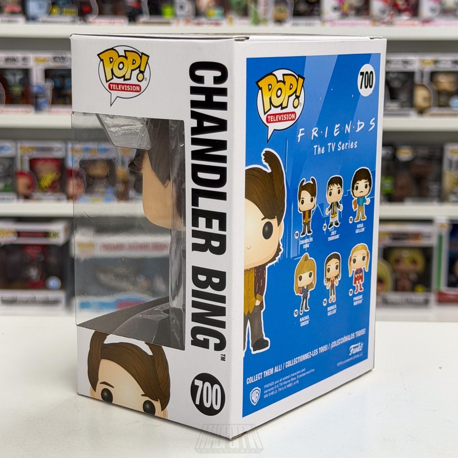 Funko Pop Tv Friends Chandler Bing 80s Hair 700 Comedy Sitcom Toy Vinyl Figure
