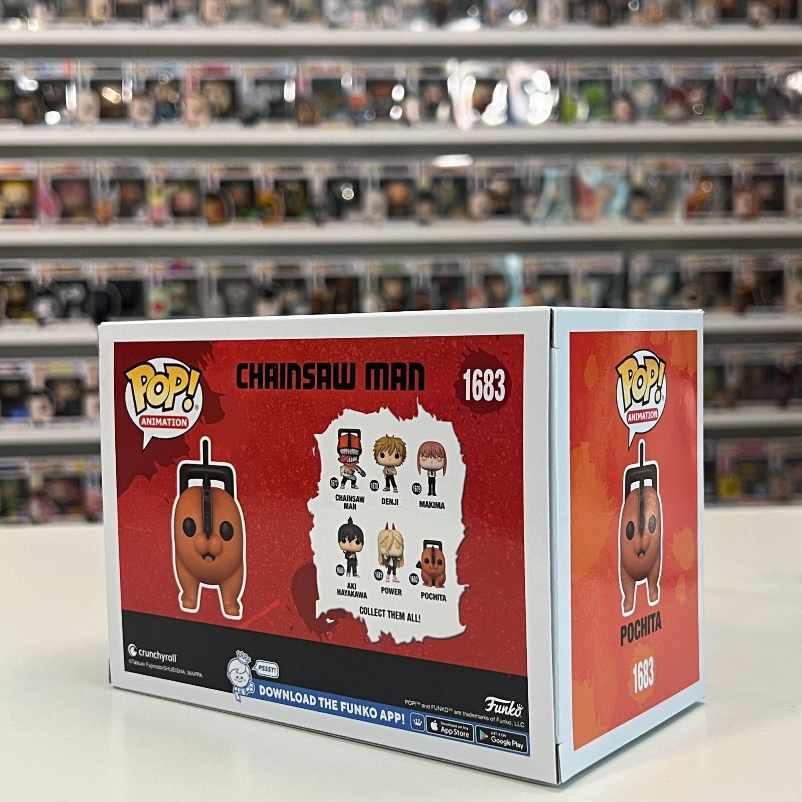 Funko Pop Anime Chainsaw Man Pochita Standing Exclusive 1683 Dog Vinyl Figure
