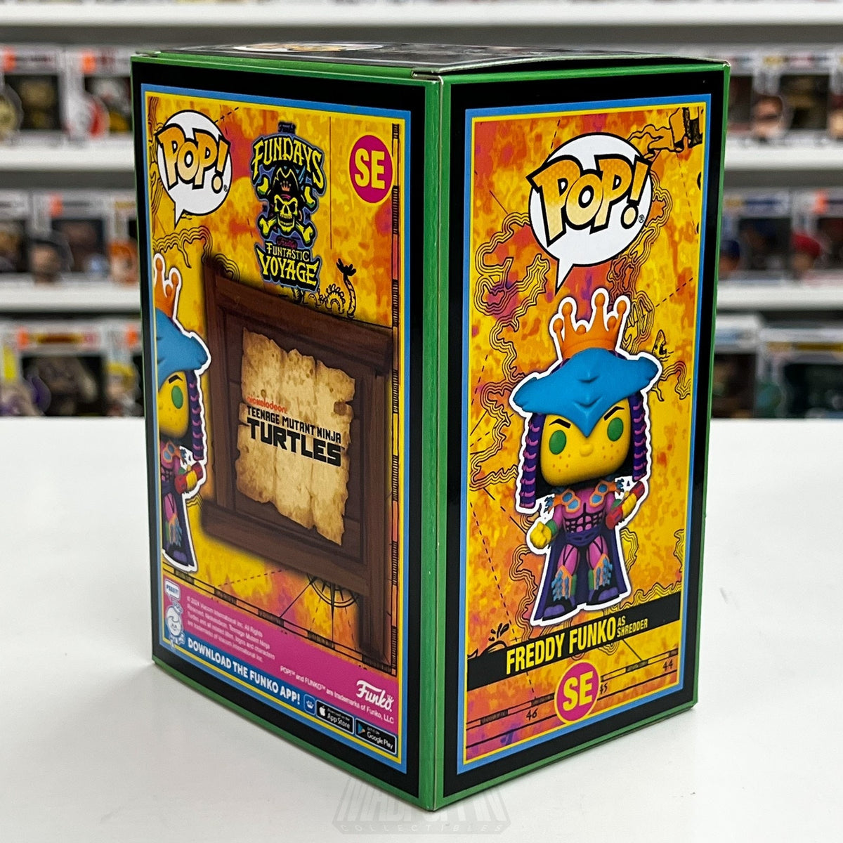 Funko Pop Fundays Funtastic Voyage Freddy Shredder Blacklight TMNT Figure 100PC
