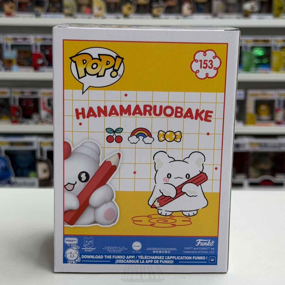 Funko Pop Sanrio Hanamaruobake 153 SDCC 2026 Cute Kawaii OFFICIAL CON STICKER