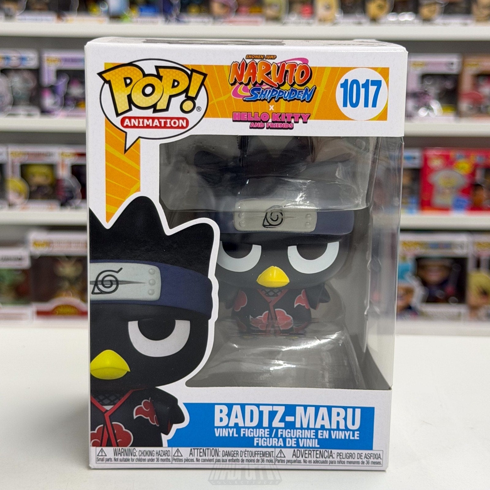 Funko Pop Anime Naruto x Hello Kitty Badtz-Maru 1017 Sanrio Penguin Toy Figure