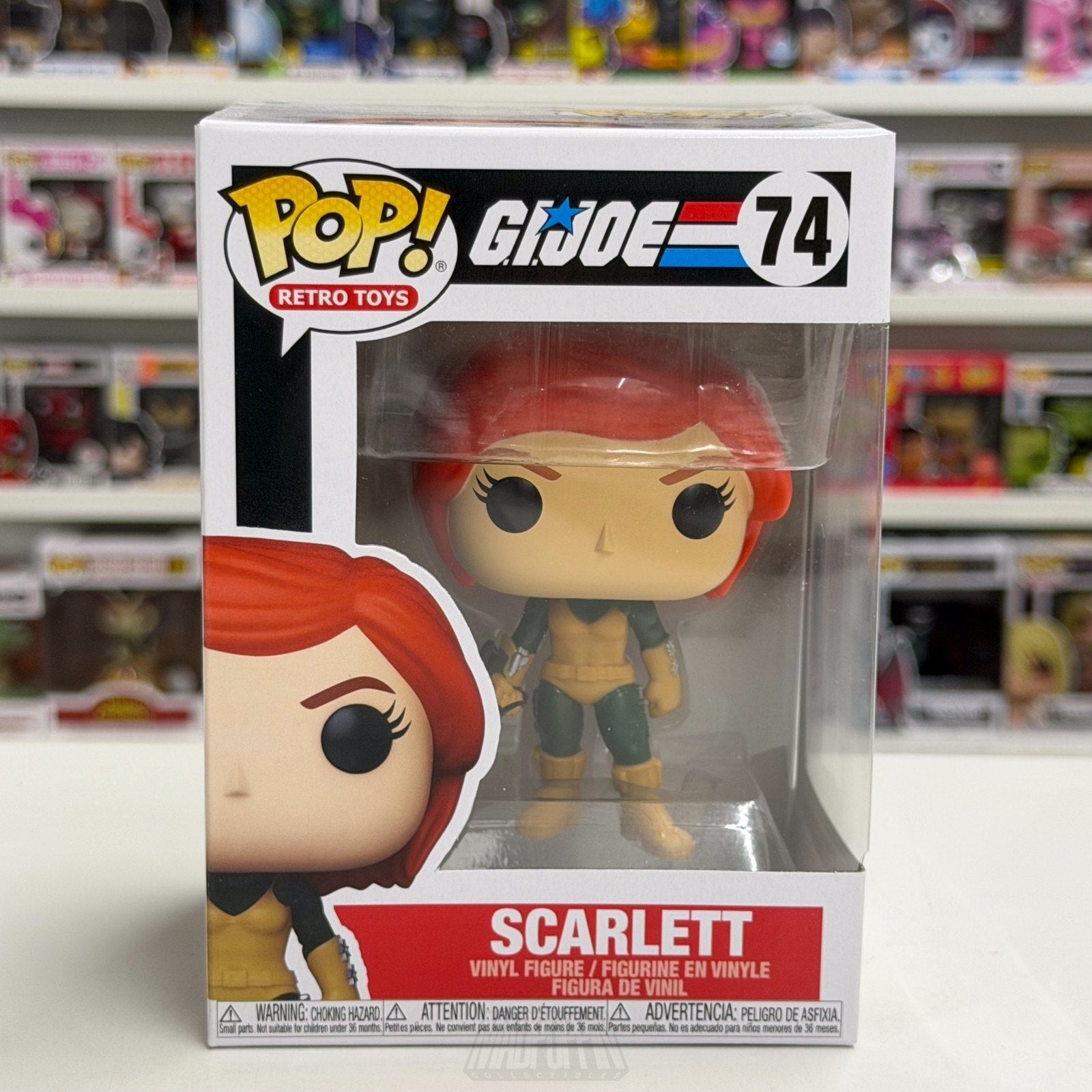 Funko Pop Retro Toys GI Joe Real American Hero Scarlett 74 Cartoon 80s Figure