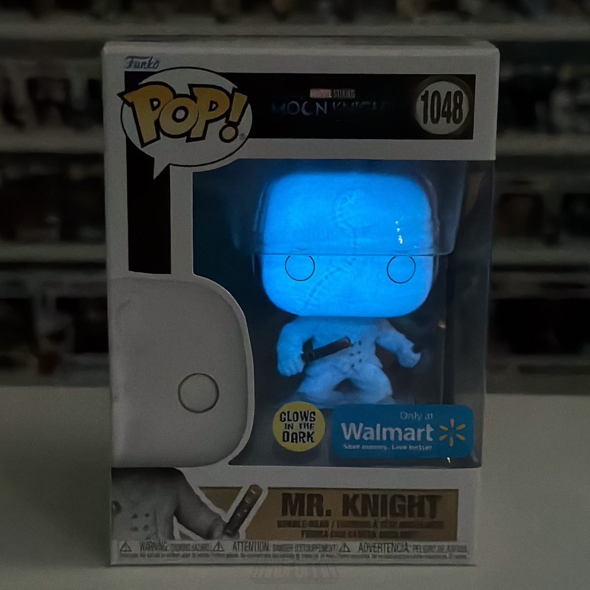 Funko Pop Marvel Mr Moon Knight Walmart Glow 1048 MCU Disney Show Vinyl Figure