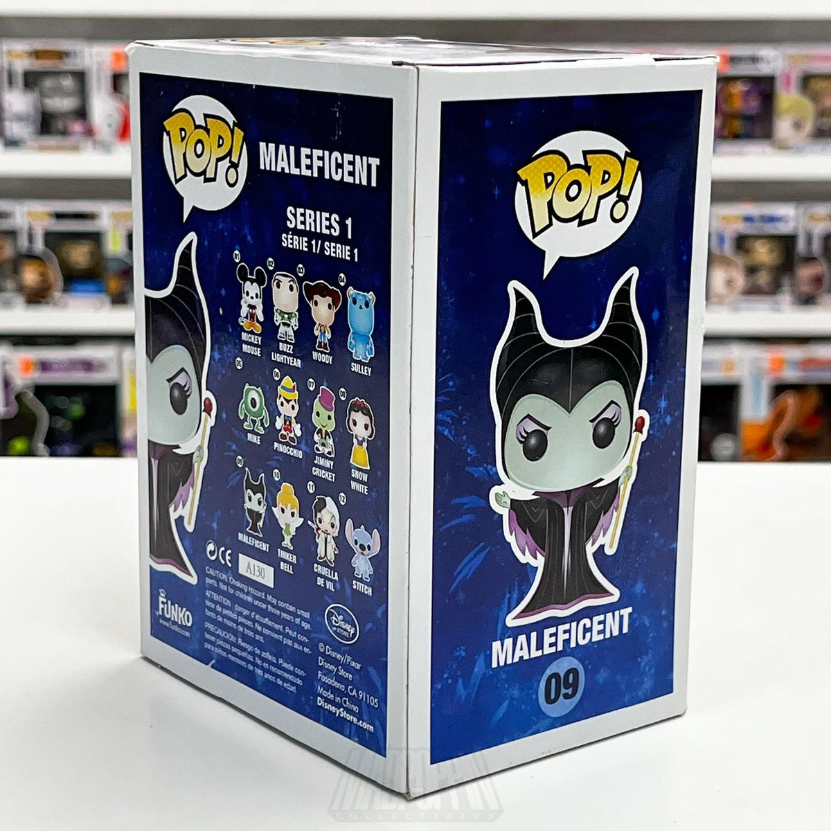 Funko Pop Disney Store Logo Maleficent 09 Villains Series 1 Vinyl Figure Boxed