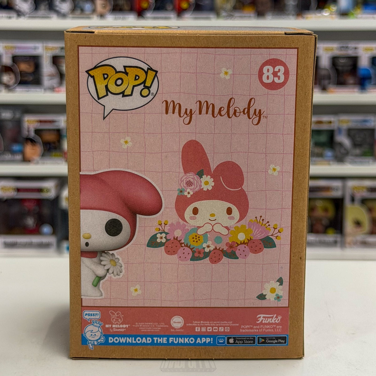 Funko Pop Sanrio My Melody Earth Day BoxLunch 83 Kawaii Cute Rabbit Vinyl Figure